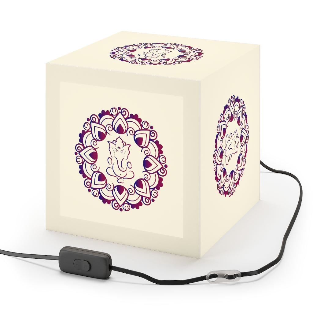 Ganeshae Printed Light Cube Lamp