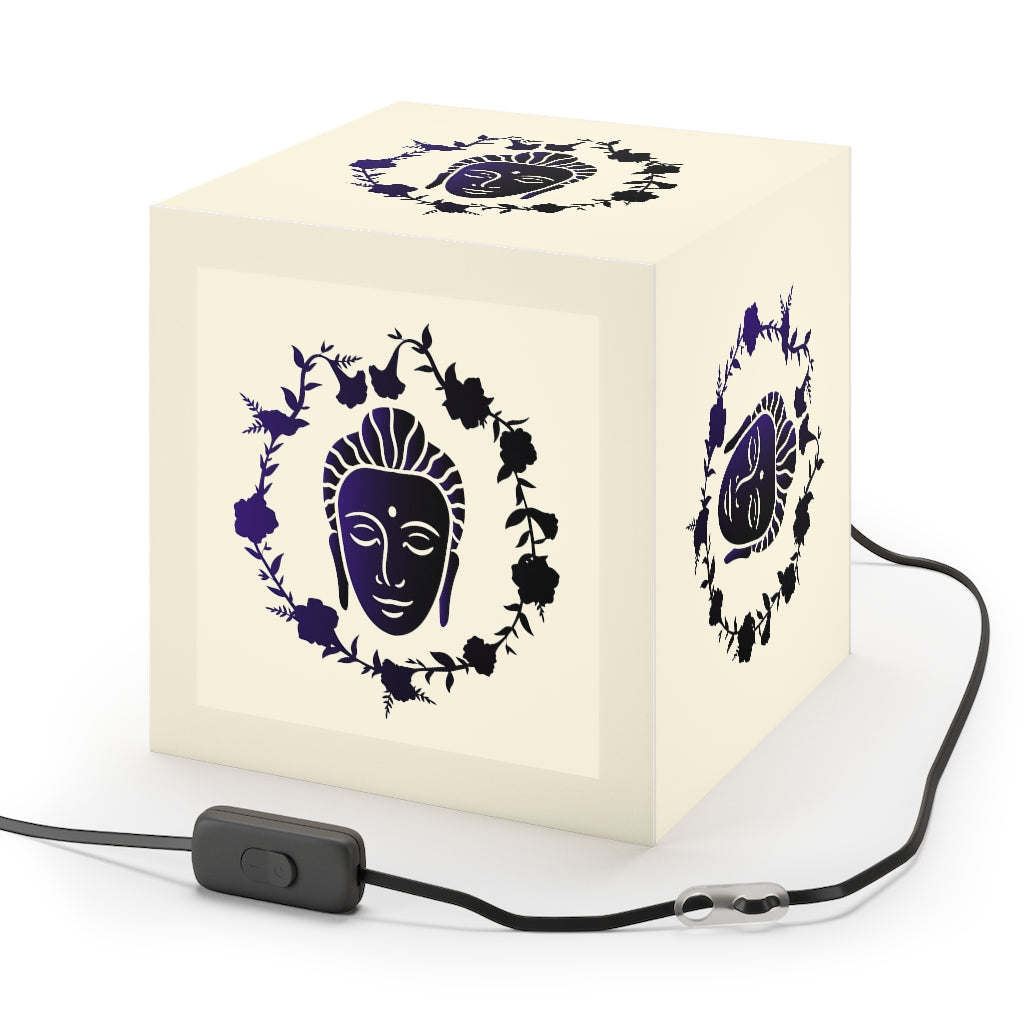 Kamal Buddha Printed Light Cube Lamp