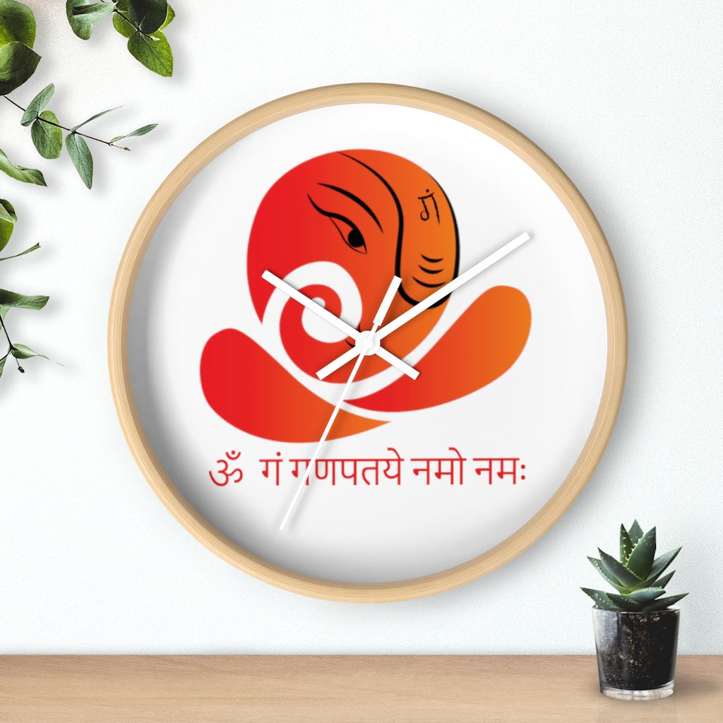 Ganesha Mantra Printed Wall clock