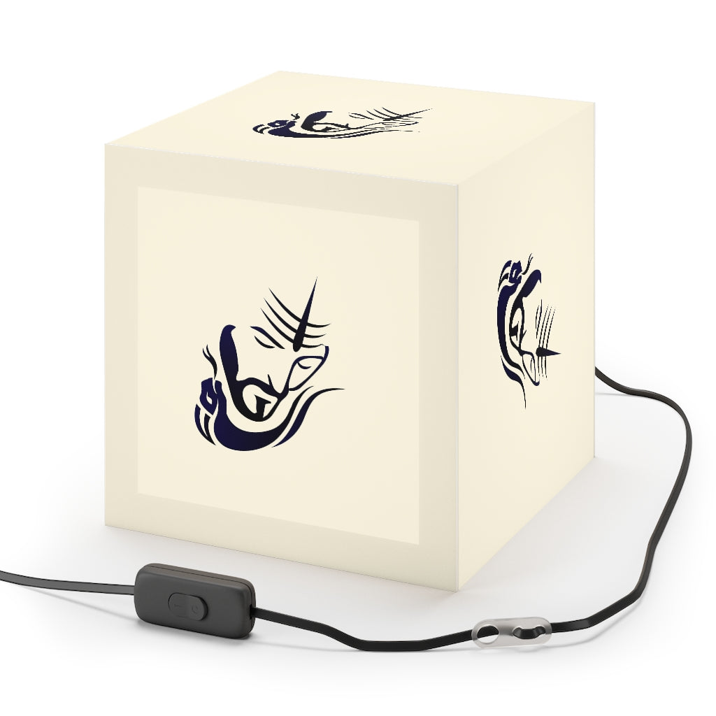 Shankaray Namah Printed Light Cube Lamp