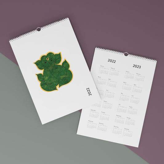 Leaf Ganesha Printed Wall Calendar